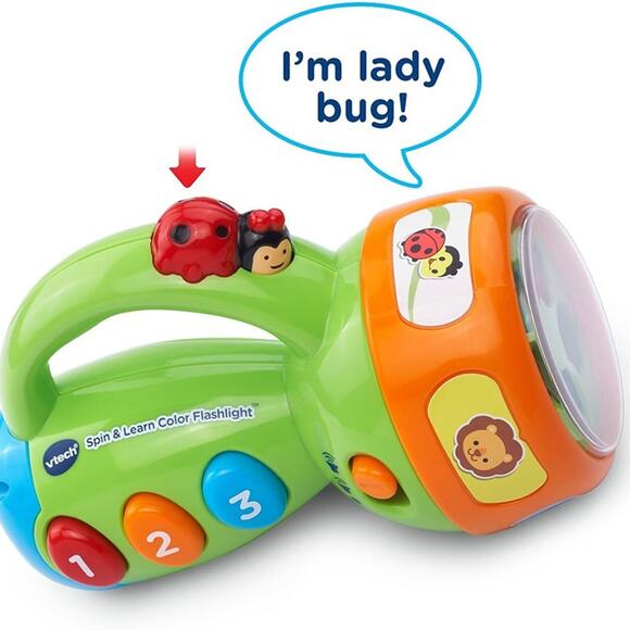 VTech Spin and Learn Color Flashlight, Lime Green - Picture 5 of 6